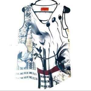 Clover Canyon  Floral Drape Sleeveless Top